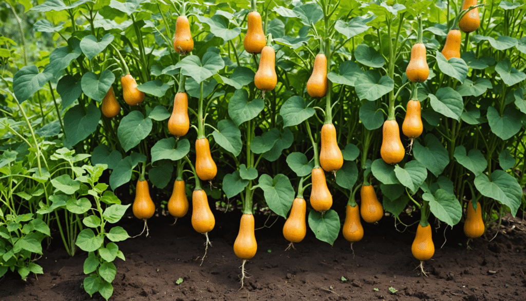 Combien de courges butternut récolter par pied au potager ?