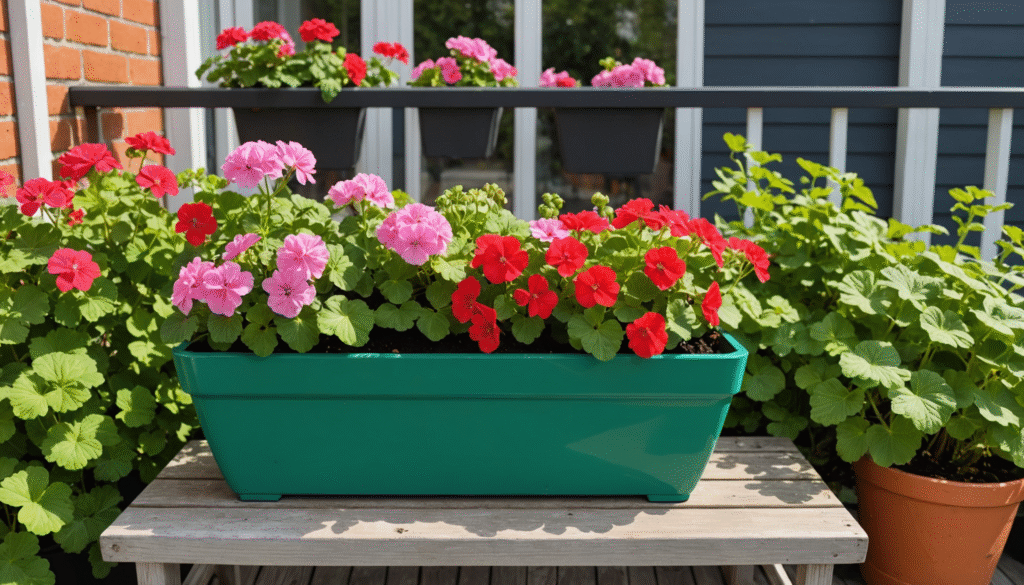 Combien de géraniums planter dans une jardinière de 50 cm ?